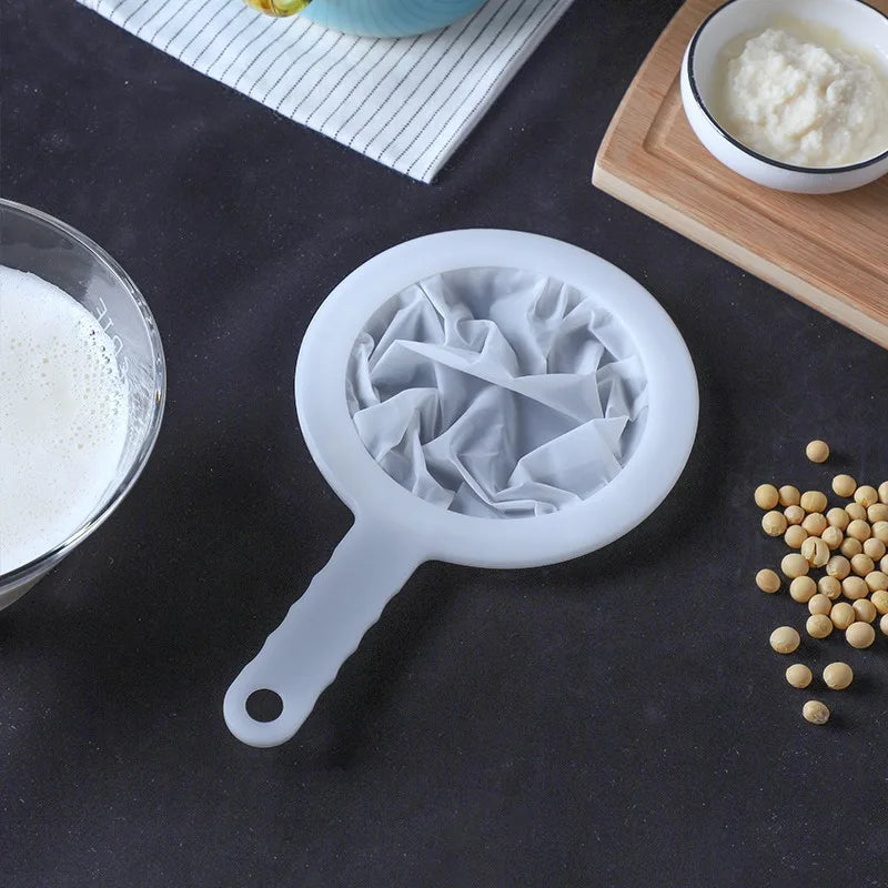 Kitchen Juice Sifter Reusable Nylon Fine Colander Mesh Sieve Strainer with Handle for Tea Soymilk Coffee Home Food Filter Tools