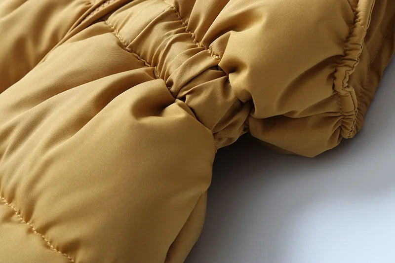 Unisex 2Pcs Winter Warm Children's Ski Clothes Set Thicken Fur Lining Hooded Coats & Overalls Set Snowsuit For Kids 2-5Y