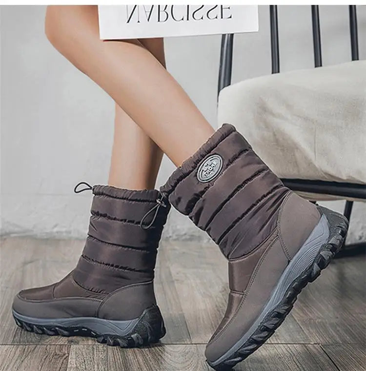 Women Boots Snow Plush Ladies Shoes Waterproof Women Shoes Zipper Boots Ladies Keep Warm Soft Botas Mujer Women's Winter Shoes