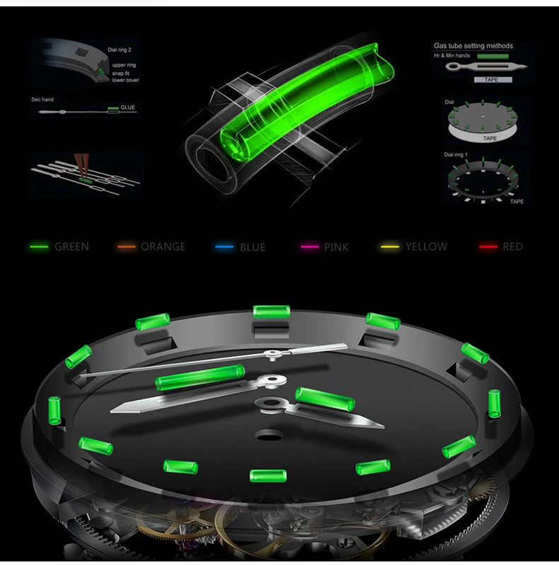 Yelang V1030 Men Brand Watches Japan MIYOTA 8219 Automatic Mechanical Luxury Wristwatch Swiss Luminous Waterproof T100 Watch