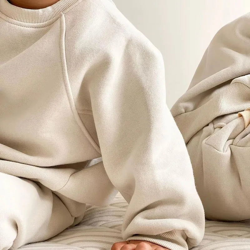 New Spring Boys Clothing Kids Girl Loose Leisure Sports Suit Children 2PCS Hoodie + Sweatpants 4-6Y Unisex