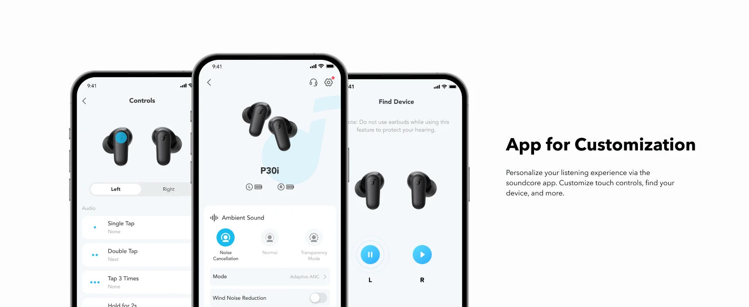 Soundcore by Anker P30i Noise Cancelling Earbuds 45H Wireless Earphone Bluetooth Wireless Bluetooth Headphones TWS Earphones
