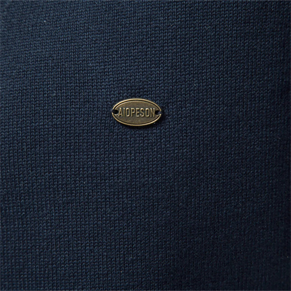 Men's Autumn Cotton Cardigan Sweater Casual Single Breasted Solid Colour High Quality Cotton Sweater For Men