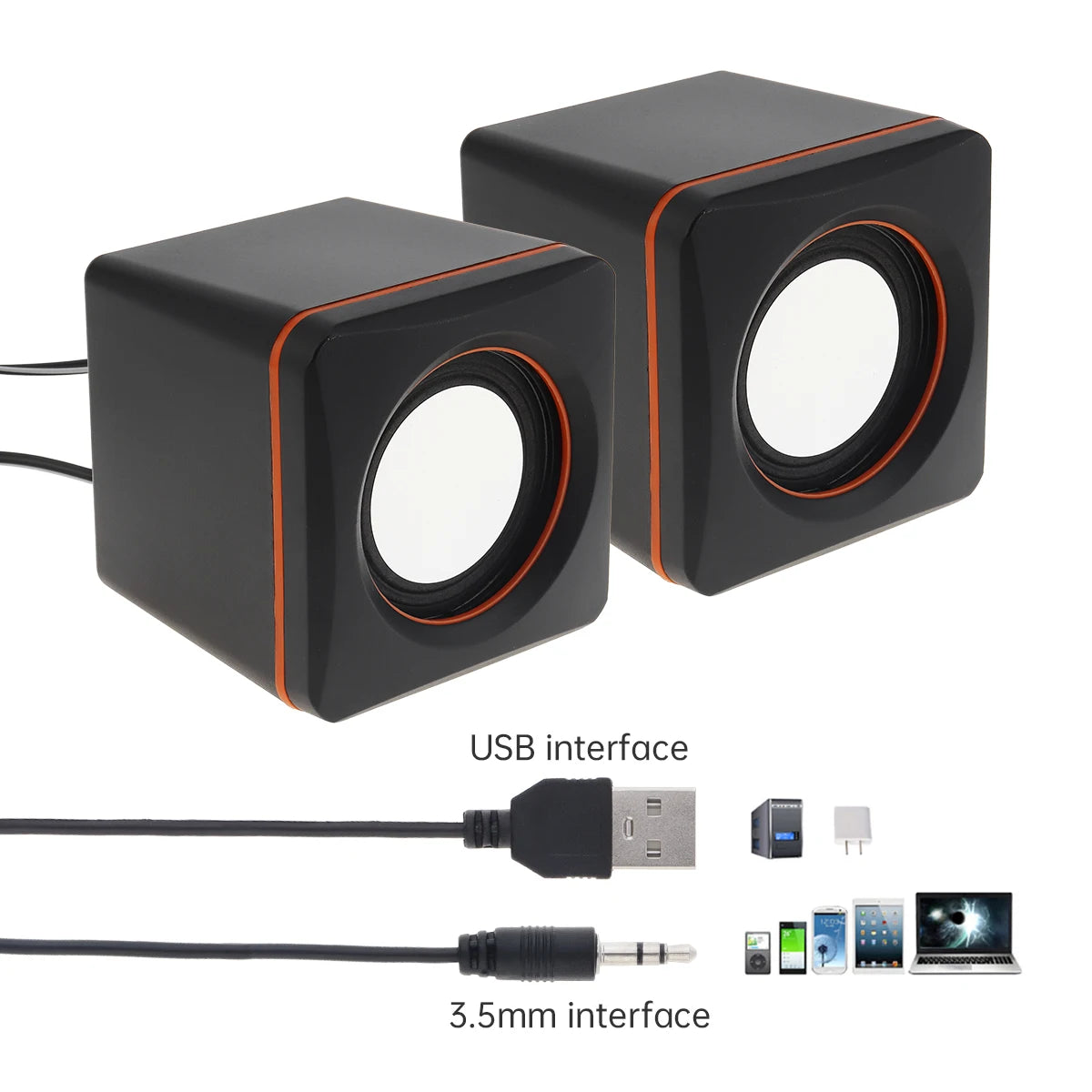 101Z 6W USB 2.0 Mini Portable Speakers Computer Soundbox with 3.5mm Stereo Jack and USB Powered for PC Laptop Smartphone