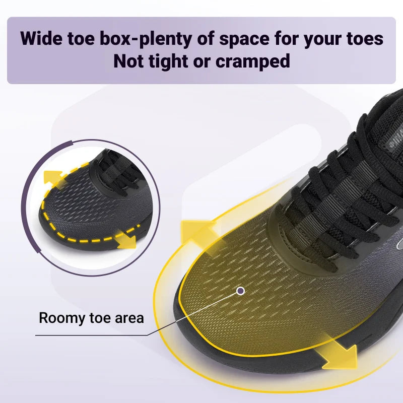 Women’s Wide Fit Walking Shoes – Lightweight Non-Slip Breathable Athletic Sneakers for Casual & Everyday Use