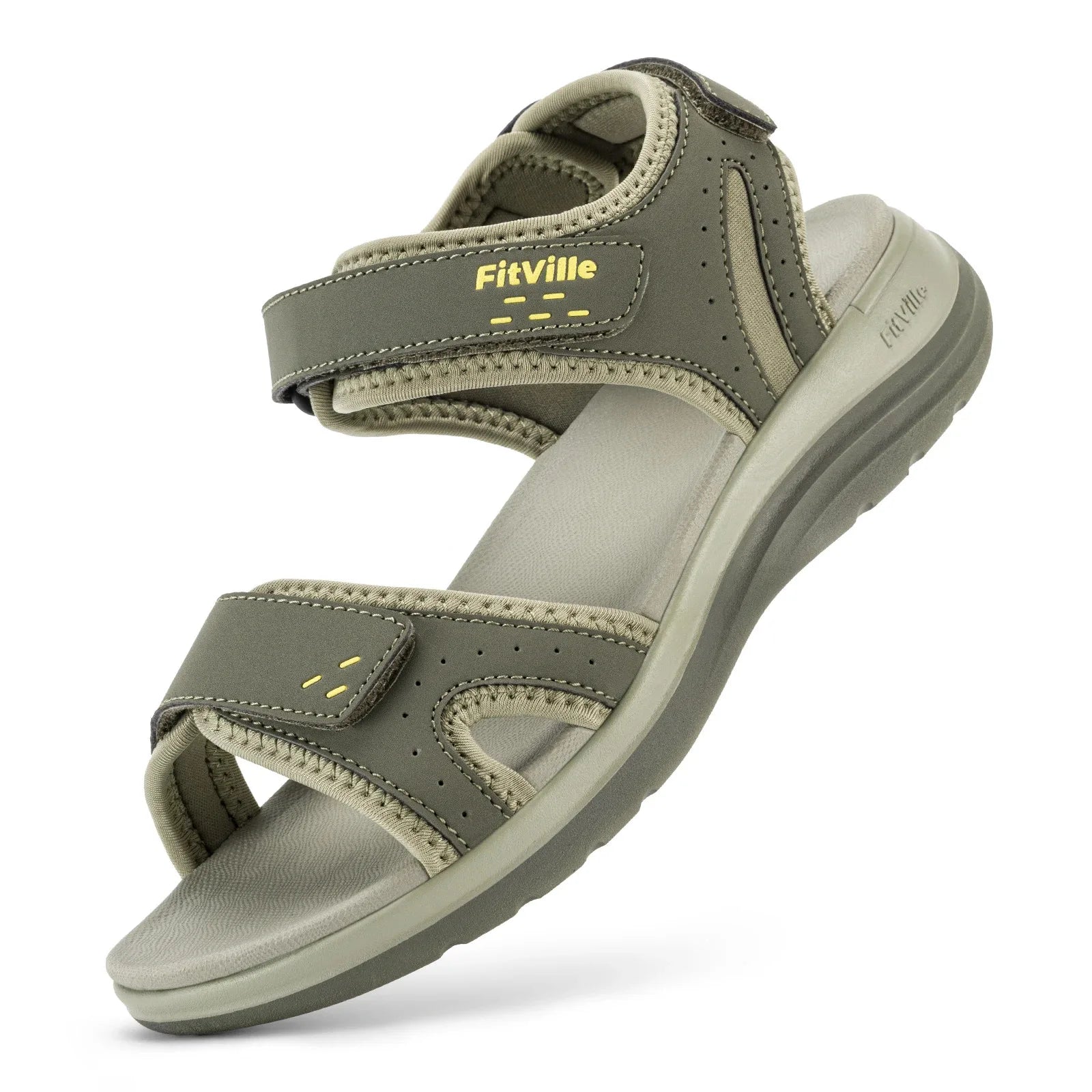 Women's Sandals Summer Beach Flats Adjustable Ankle Strap For Swollen And Flat Feet With Arch Support Open Toe Orthotic