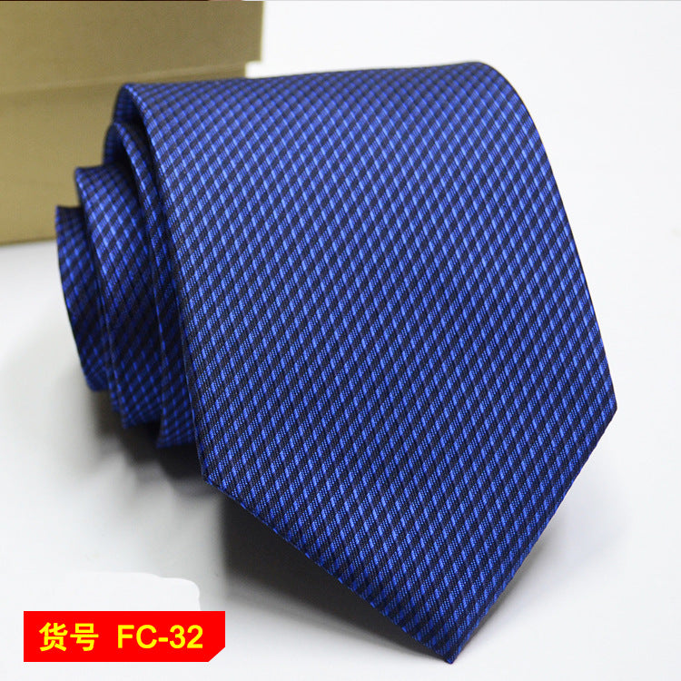 Men's Solid Color Stripe Floral Jacquard Necktie 7-8cm Width Fashionable Daily Wear Cravat for Wedding Party Gift