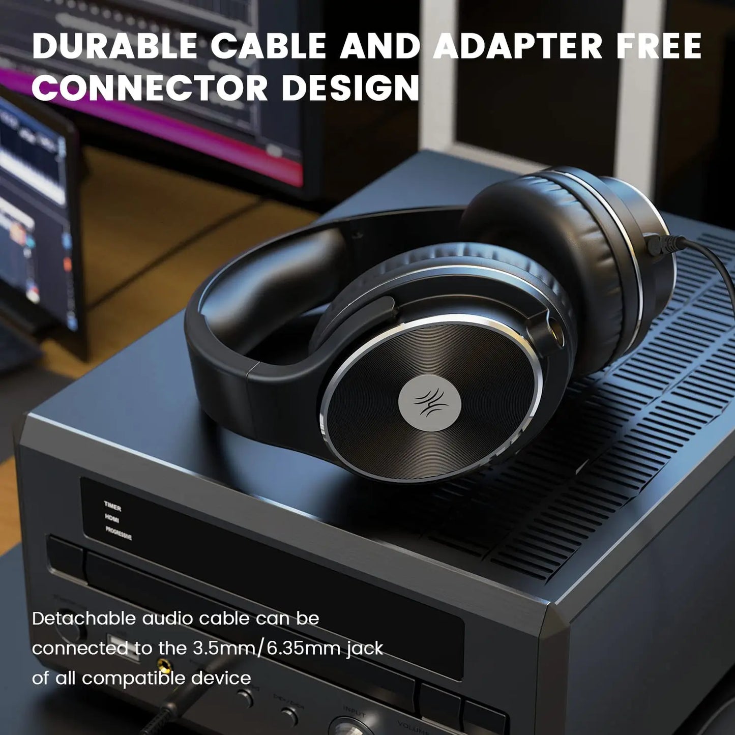OneOdio Studio HIFI Closed Back Over Ear Wired Dual Jack Professional Studio Monitor Mixing Recording Headphones for Guitar PC