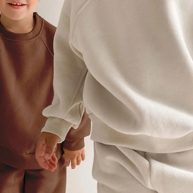 New Spring Boys Clothing Kids Girl Loose Leisure Sports Suit Children 2PCS Hoodie + Sweatpants 4-6Y Unisex