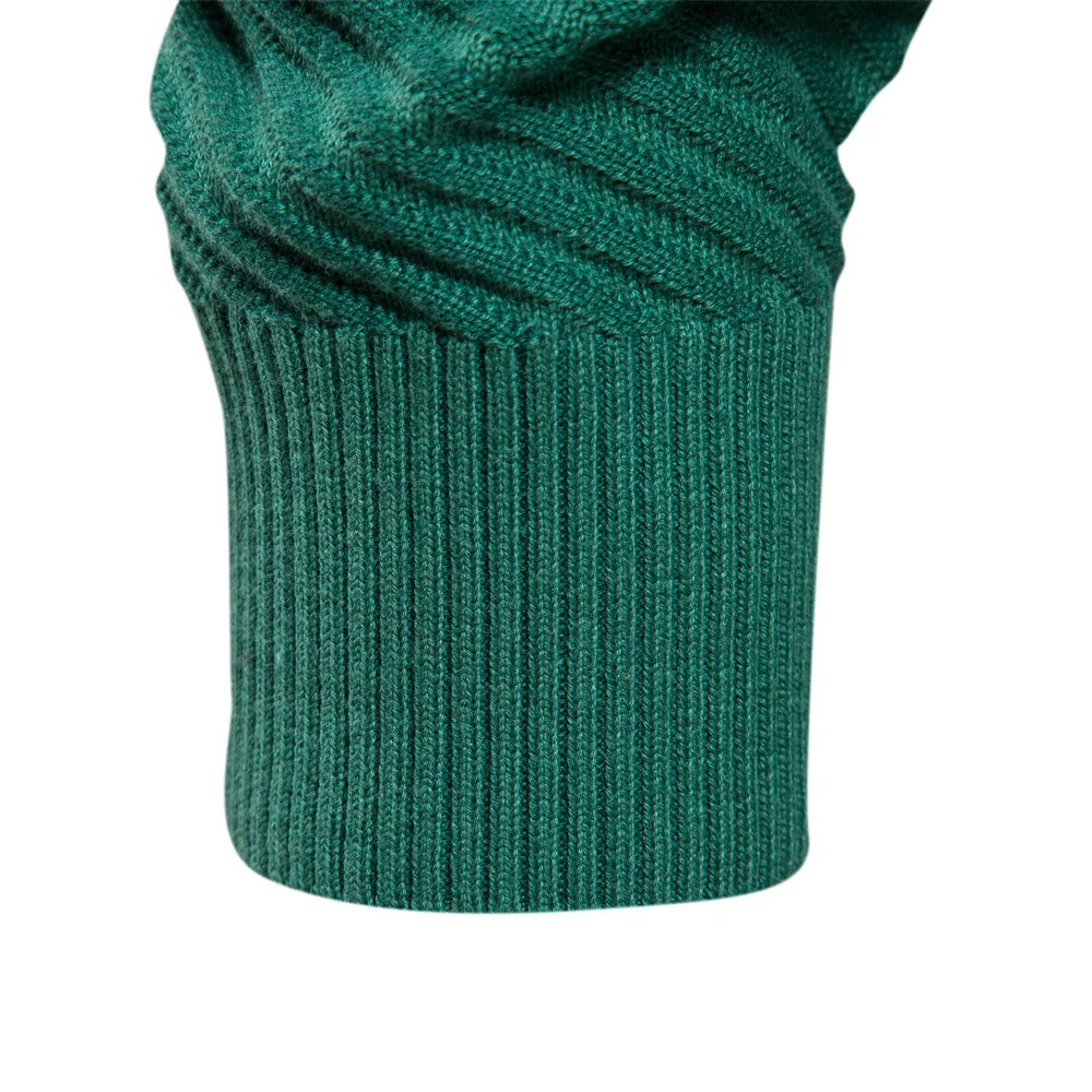 Men's Solid Colour Cotton Sweater Striped O-Neck Knitted Pullover for Men Casual High Quality Winter Sweater