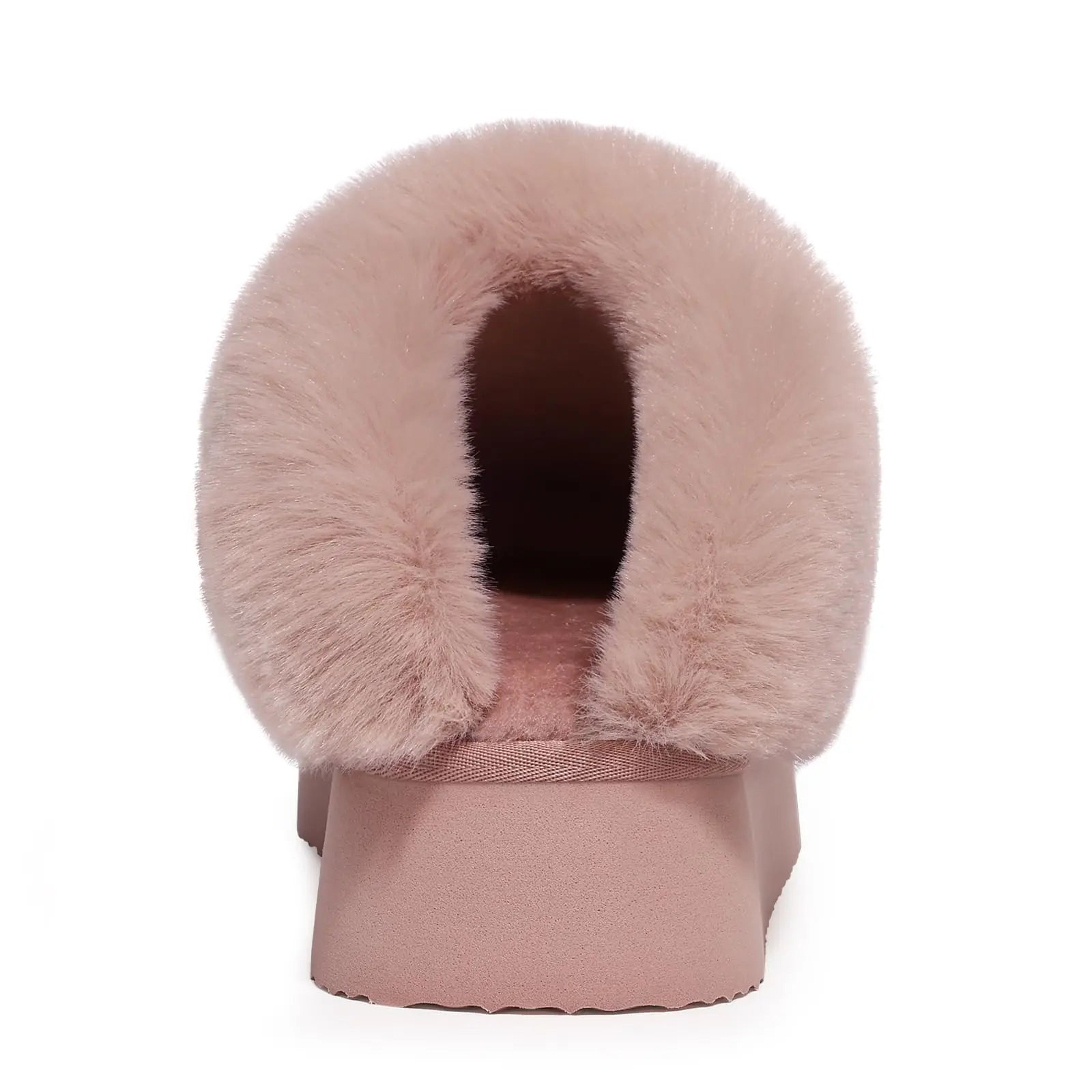 Women's Fashion Fur Winter Slippers With Thick Sole Fluffy Fuzzy Slippers and Anti-Slip Platform Slides Plush Shoes