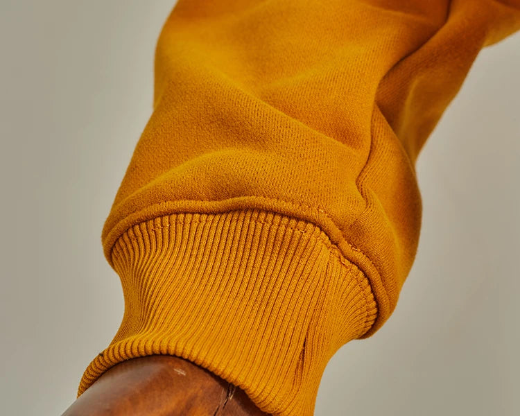 Autumn Winter American Retro Hooded Kangaroo Pocket Sweatershirts Men's Fashion Loose Casual Heavyweight Velvet Pullover Hoodies