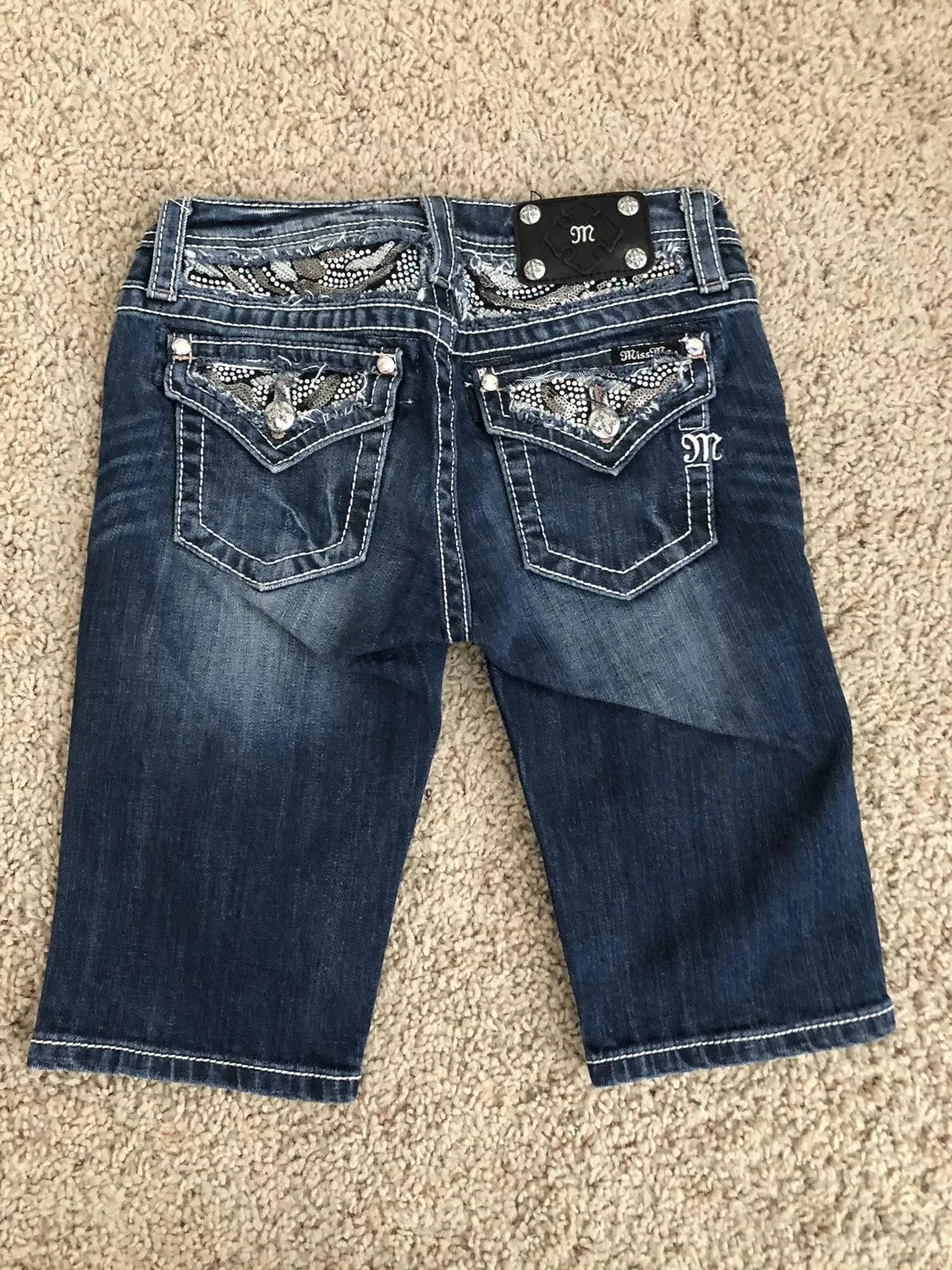 Women's Gothic Jeans Y2K Clothes Harajuku Hip Hop Pocket Embroidery Vintage Dark Blue Baggy Jeans High Waist Slim Flared Trousers