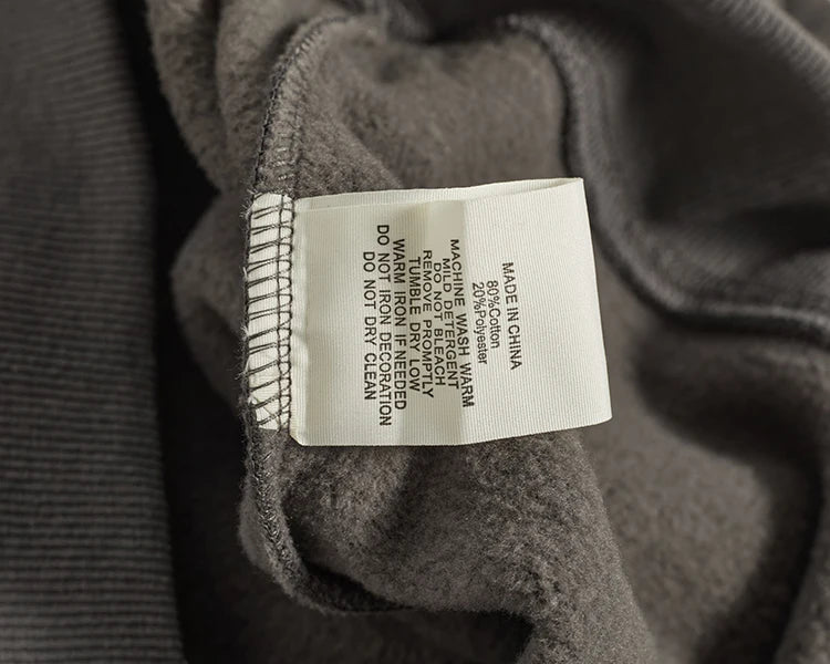 Autumn Winter American Retro Hooded Kangaroo Pocket Sweatershirts Men's Fashion Loose Casual Heavyweight Velvet Pullover Hoodies