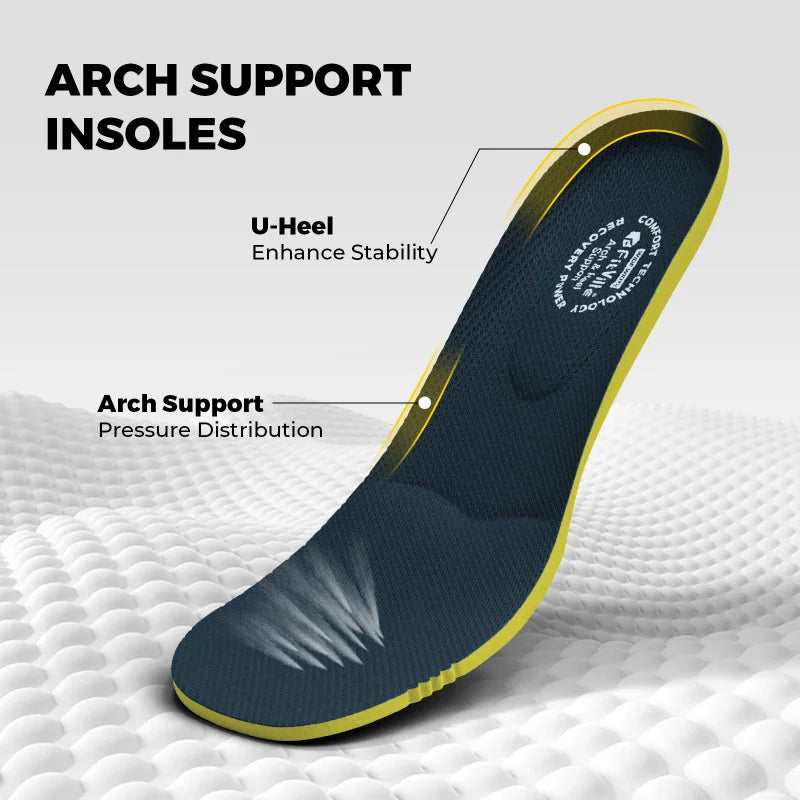 Men’s Wide Fit Walking Shoes – Breathable Lightweight Sneakers with Arch Support & Shock Absorption for Flat Feet