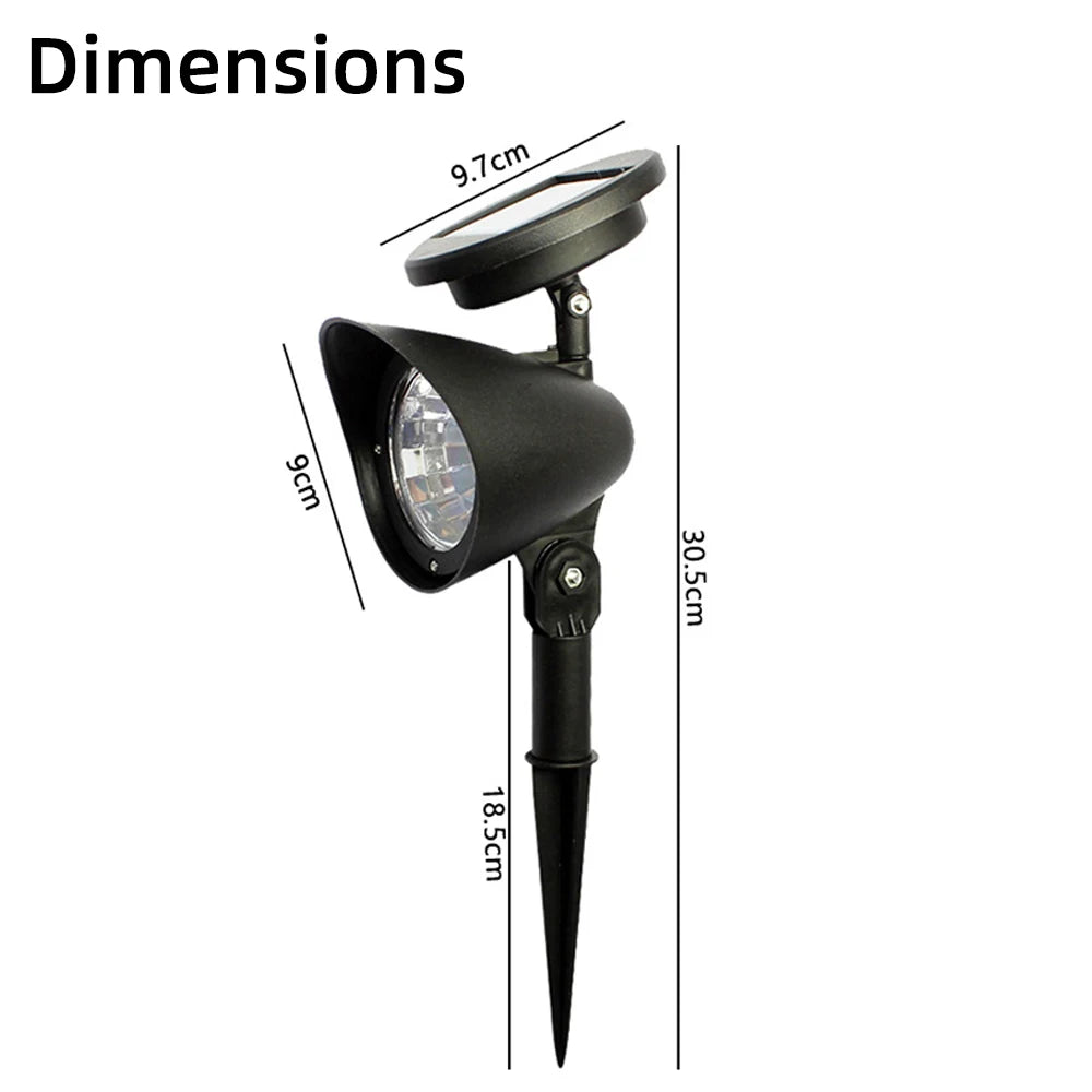 Solar Spot Lights Outdoor IP65 Waterproof Adjustable Landscape Spotlights for Garden Yard Patio Driveway Garage Pool 1 pcs