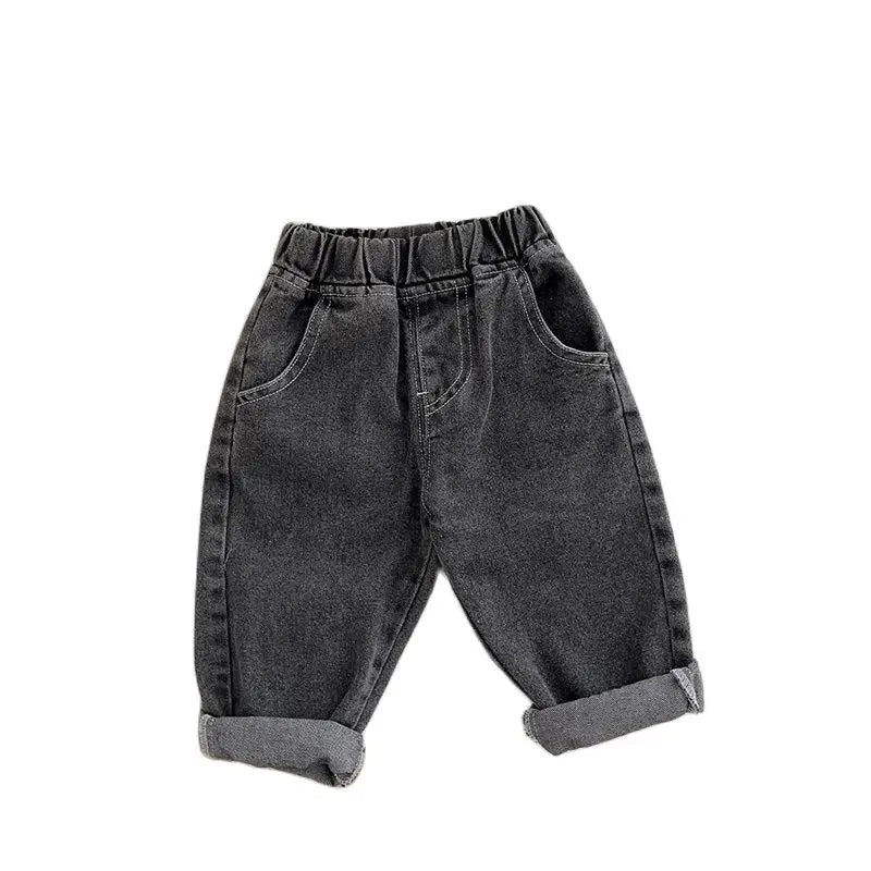 Baby Pants Solid Kids Jeans Casual Boys Denim Pants Soft Girls Fashion Trousers For Children 9M-5T Unisex