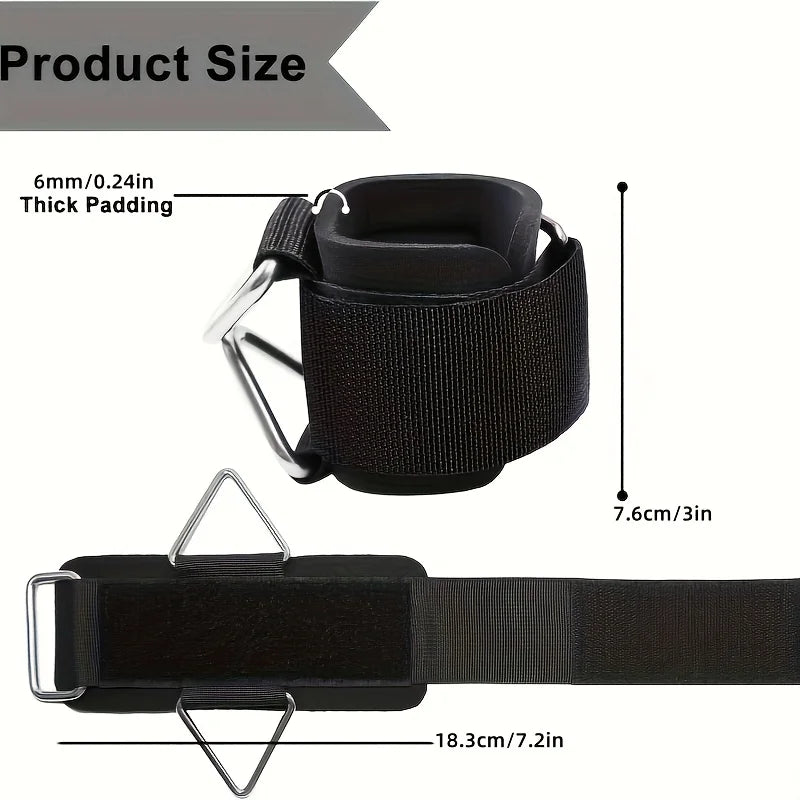 1 PC Wrist Cuffs For Cable Machine With Adjustable Neoprene Padding - One Size Fits-All Fitness Wrist Straps For Men & Women