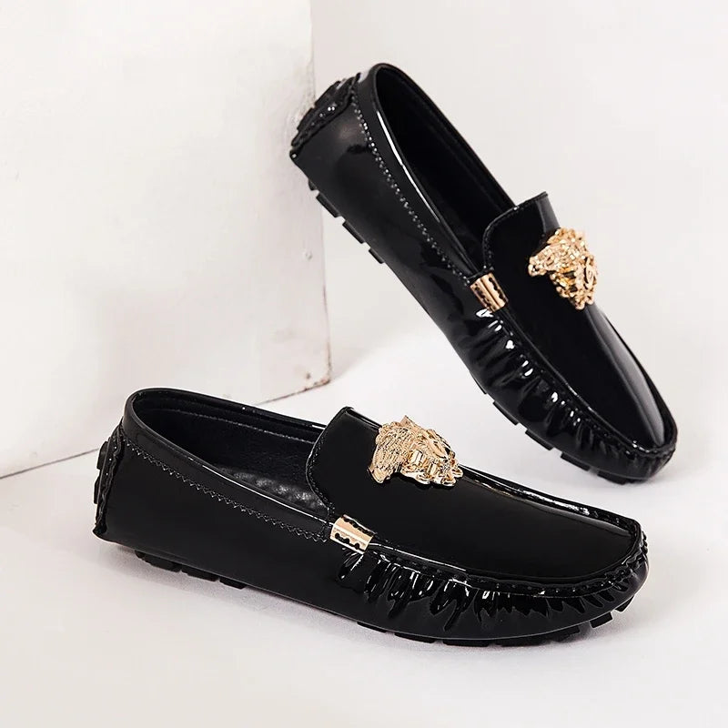 Fashion Black Casual Moccasins Shoes for Men Breathable Male Party Evening Dress Shoes Large Size 46 47 48 Youth Wedding Loafers