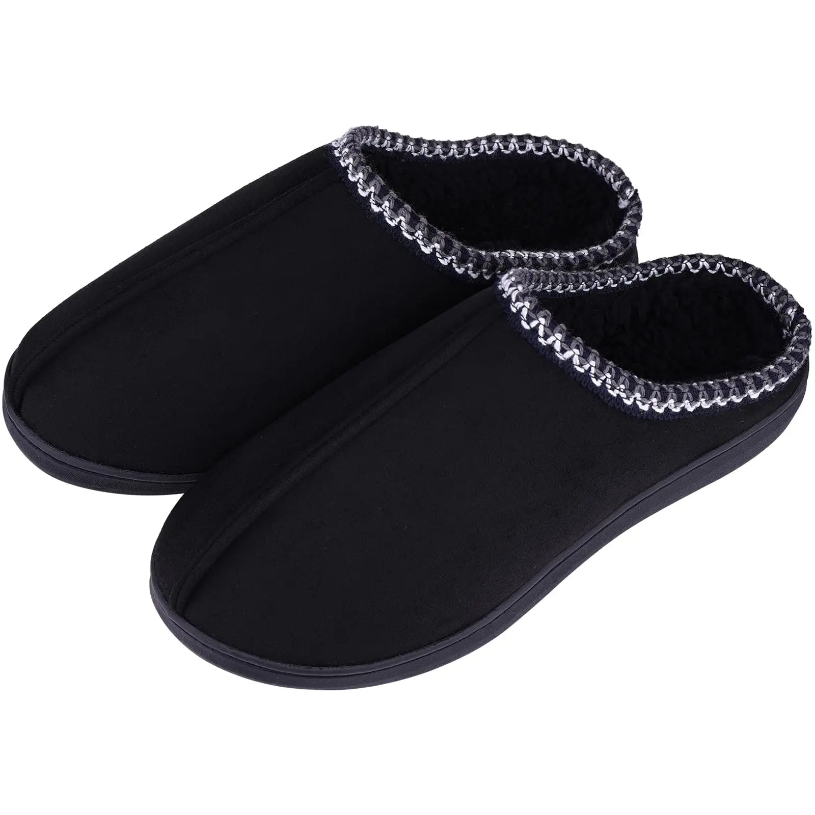 Unisex Winter House Slippers Anti-Slip Fluffy Warm Memory Foam Cotton Slippers With Durable Rubber Sole for Men & Women