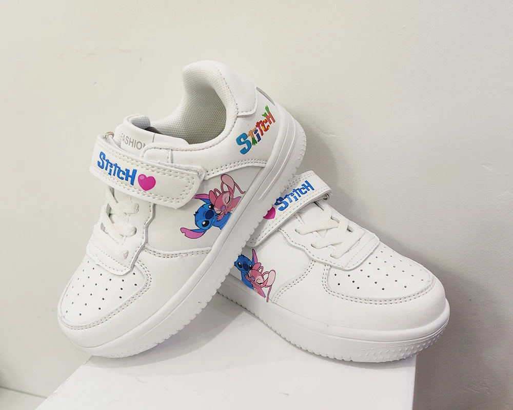 Stitch Shoes Sneakers For Children Student Casual Basketball Shoes Kid Sneakers Girls Boys Running Fashion Sports Shoes Gift