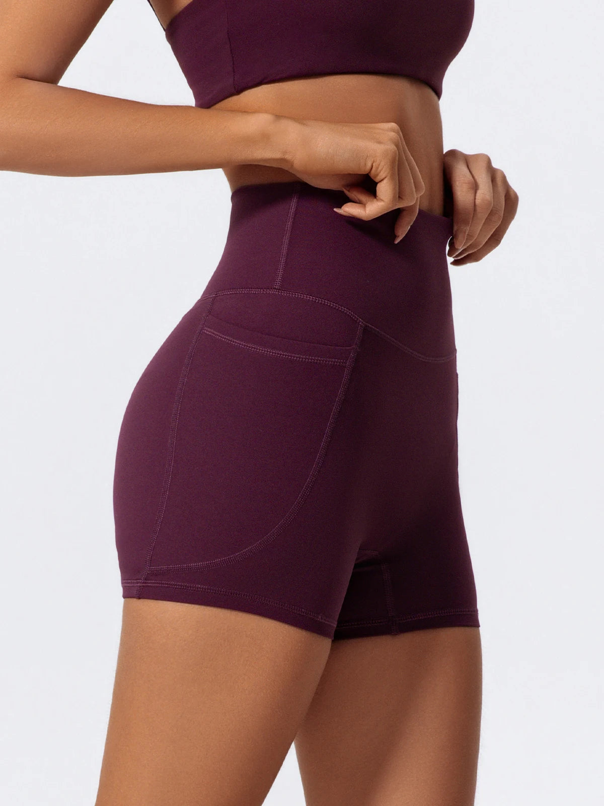 Pockets Workout Gym Legging Women Cycling Shorts Quick-Dry Yoga Clothes Breathable High Waist Sports Shorts Female