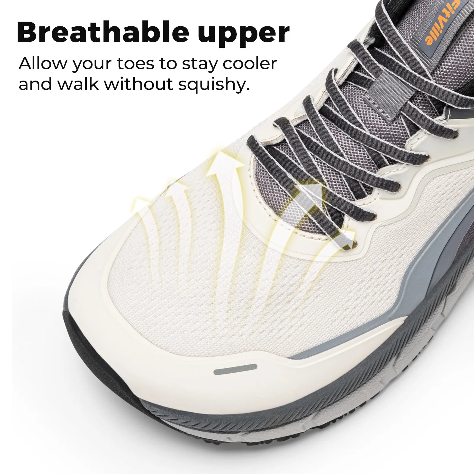 Men's Wide Well-Cushioned And Non-Slip Toe Box Sneakers - Lightweight & Breathable Running Shoes For Swollen feet