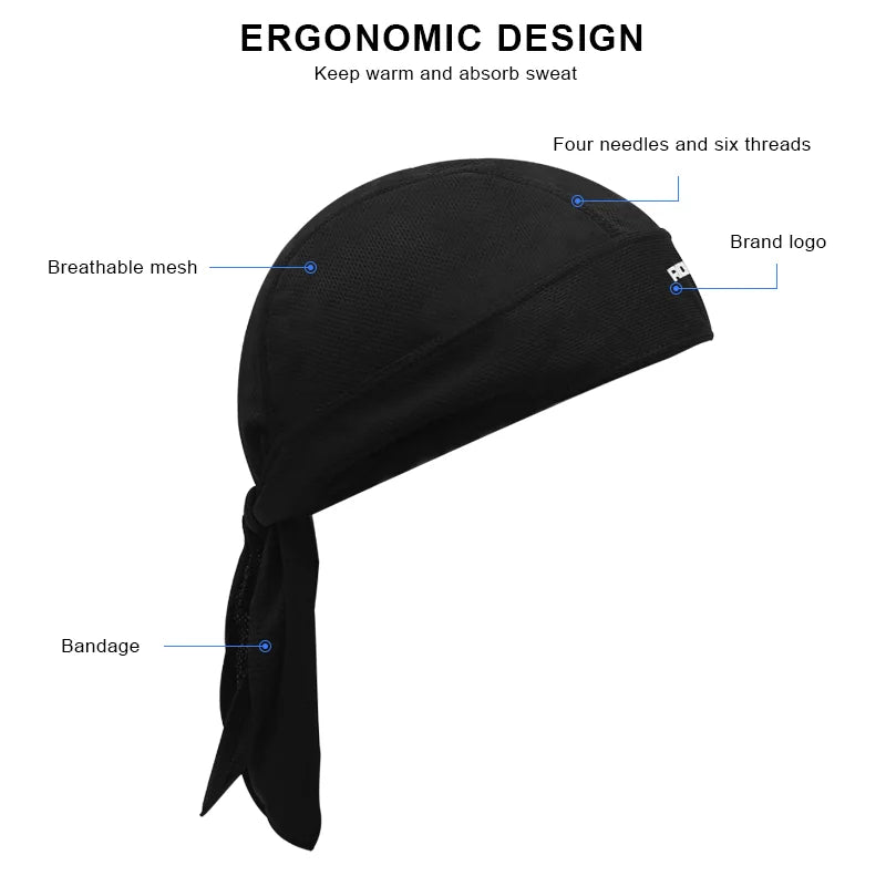 Summer Cycling Cap Quick Dry Breathable Pirate Hat Outdoor Sport Running Hiking Sunscreen Hood Headwear Wicking High Elasticity