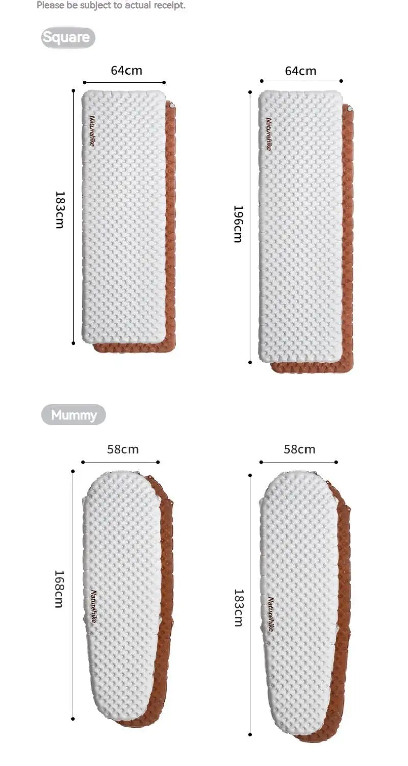 Naturehike R5.8 Inflatable Mattress Thermal Insulation Air Cushion for Hiking Outdoor Sleeping Bed Pad Ultralight Folding Mat