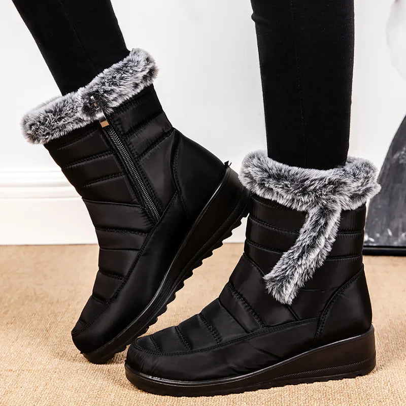 Boots Woman Snow New Women Shoes Platform Shoes Women Fashion Mid Women's High Boots 2025 Trend Botas Mujer Winter Shoes Boots