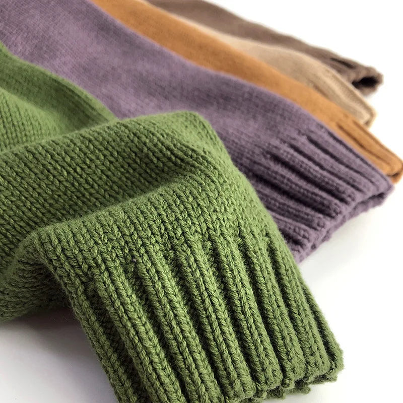 Pure Cotton Solid Kids Sweaters Vintage Boys Pullover Knitwear Toddler Girls Sweater Shirt Outwear For Children 1-6Y Unisex