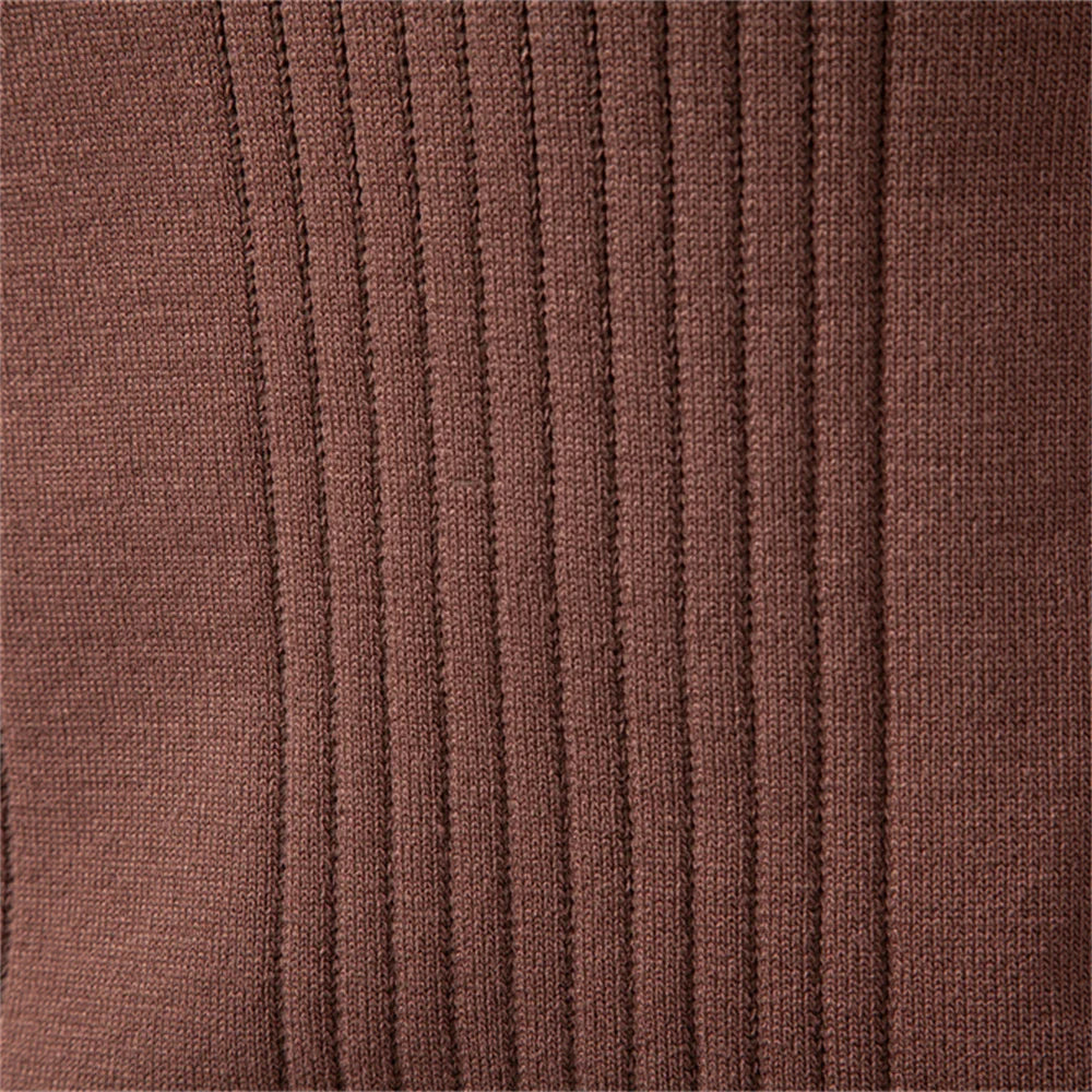 2025 Men's Button Down Polo Shirt Solid Colour Stripe Long Sleeve Autumn Winter Luxury Warm Touch Business Casual Polo Men's Shirts