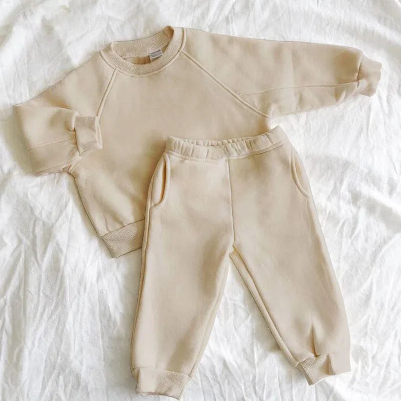 New Spring Boys Clothing Kids Girl Loose Leisure Sports Suit Children 2PCS Hoodie + Sweatpants 4-6Y Unisex