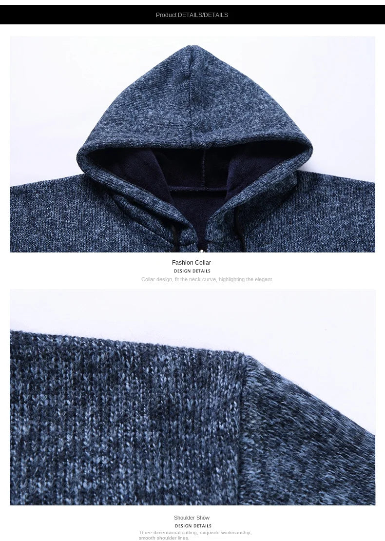 Men's High Quality Hooded Casual Cardigan, Patchwork Jacket, Male Outerwear, and Windbreaker Coats