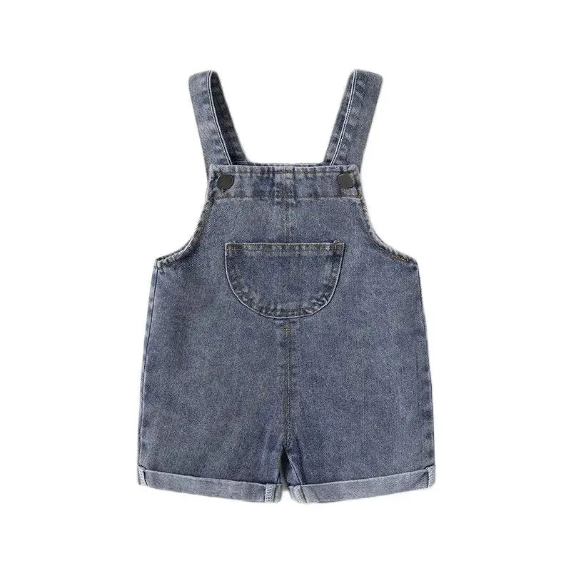 Children's Clothes Baby Girls Boys Overalls Solid Brief Style Toddler Denim Kids Jumpsuits 9M-5Y Unisex