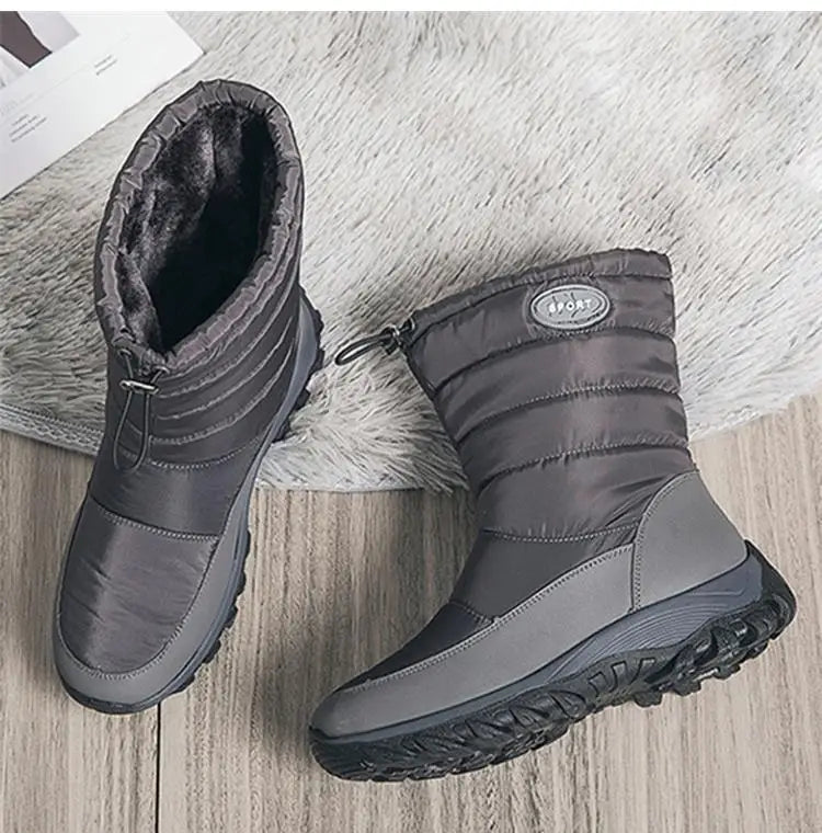Women Boots Snow Plush Ladies Shoes Waterproof Women Shoes Zipper Boots Ladies Keep Warm Soft Botas Mujer Women's Winter Shoes