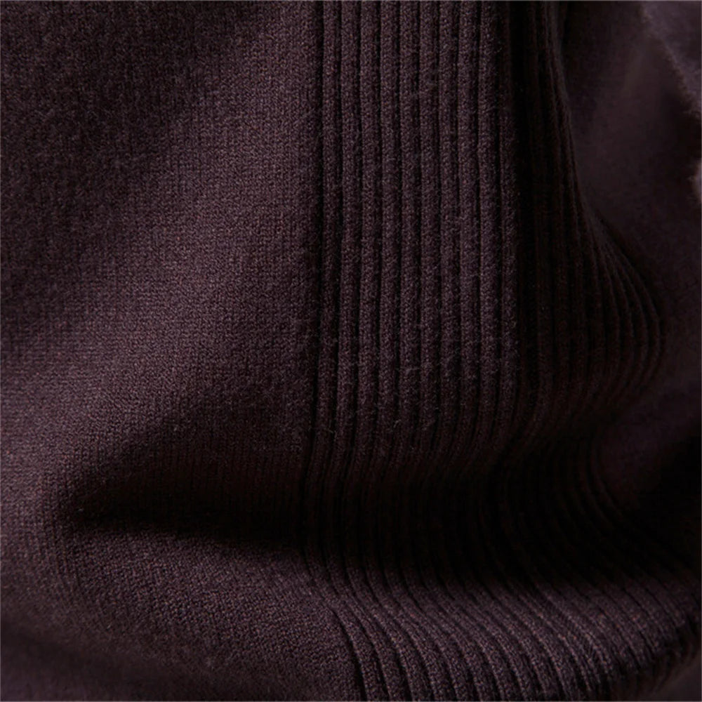 Men's Soft Mid Neck Pullover Casual Solid Colour Winter Warm Men's Sweater High Quality Pullover For Men
