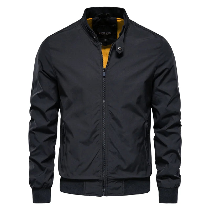 Solid Colour Baseball Jacket Men's Casual Stand Collar Bomber Men's Jackets Autumn High Quality Slim Fit Jackets for Men