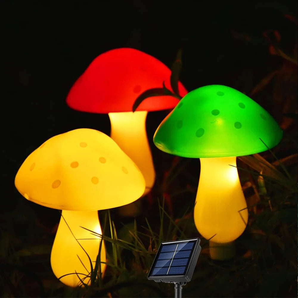 Upgraded Outdoor Solar Garden Lights, Solar Mushroom Lights Outdoor 8Modes Waterproof Solar Powered Landscape Light Cute Fairy
