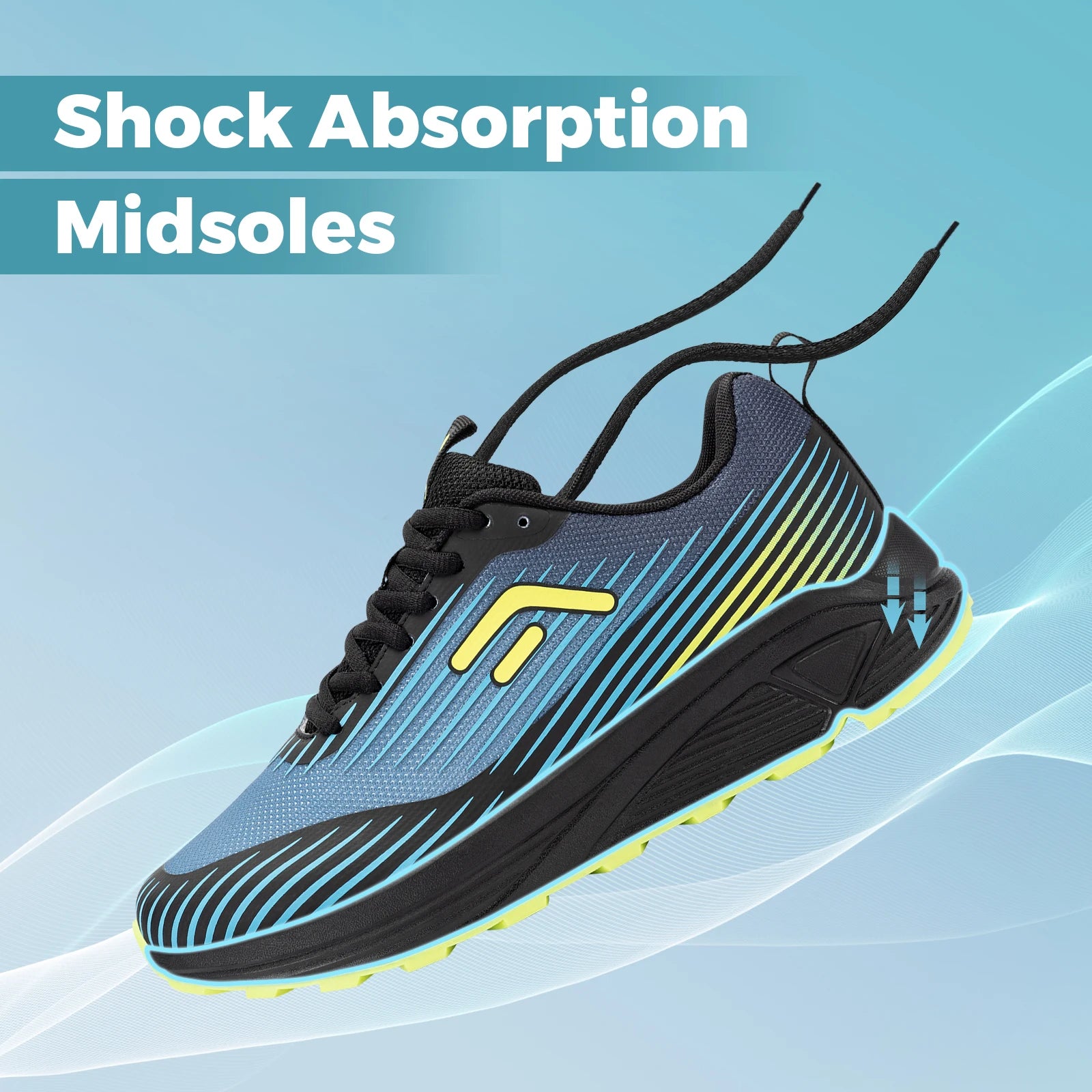 Men's Extra Wide Non-Slip Trail Running Shoes - Lightweight Sneakers For Swollen Feet & Arch Support Pain Relieve