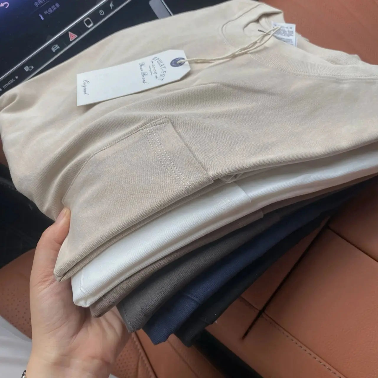 2025 Zomer Nieuw Japans Retro Korte Mouw O-hals Effen Kleur T-shirt Heren Zwaargewicht 100% Katoen Gewassen Casual Zak Tops