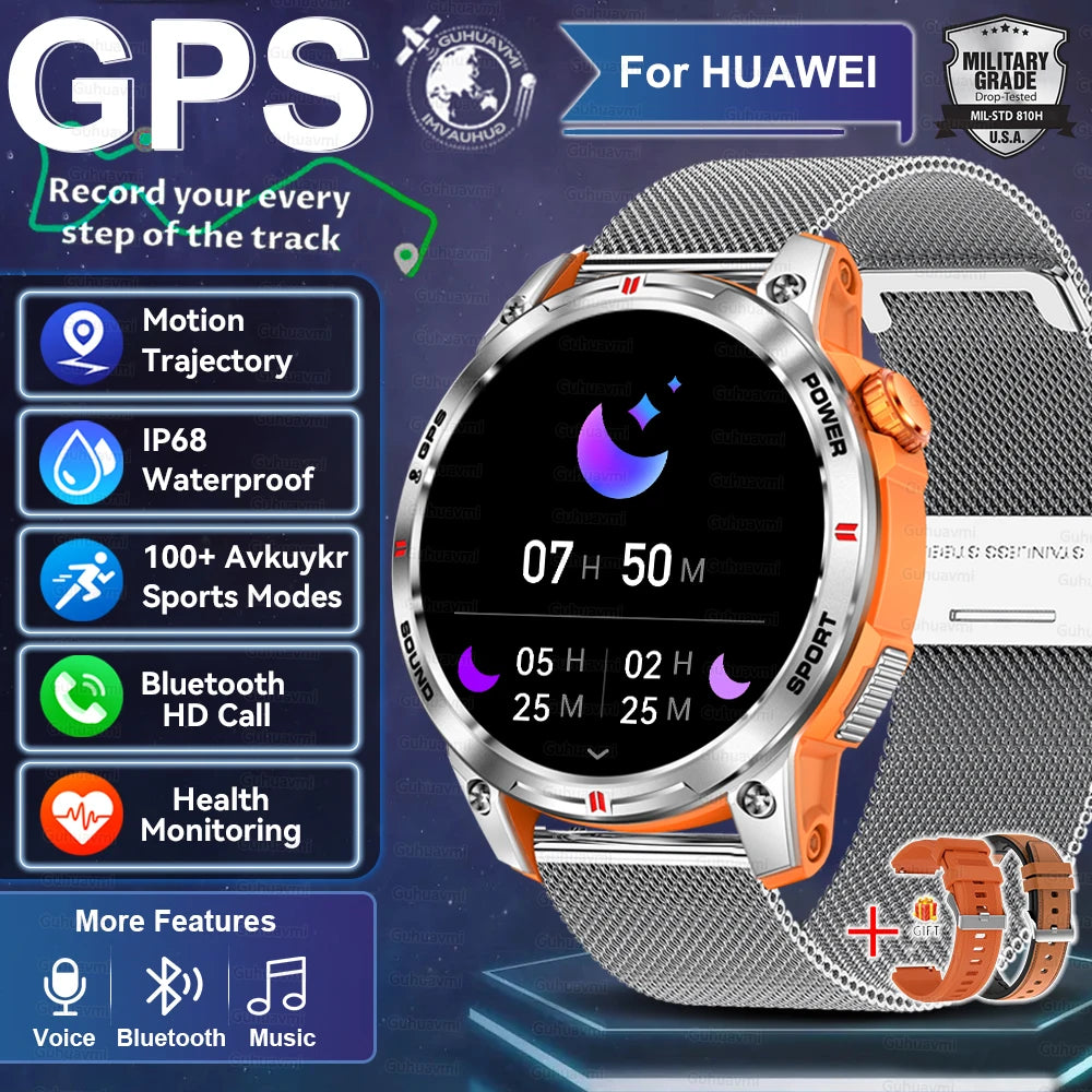 2025 Nieuwe GPS Sport Smart Watch Mannen Waterdichte Fitness Tracker Bluetooth Call 400MAH Batterij Armband Smartwatch Voor Vrouwen - Compatibel met Xiaomi IOS