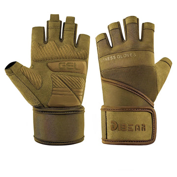 Anti-Slip Gym Gloves For Firm Grip on Bodybuilding And Weightlifting Equipment -  Suitable For Dumbbell Trainings, CrossFit Pull Ups & Workout Exercises