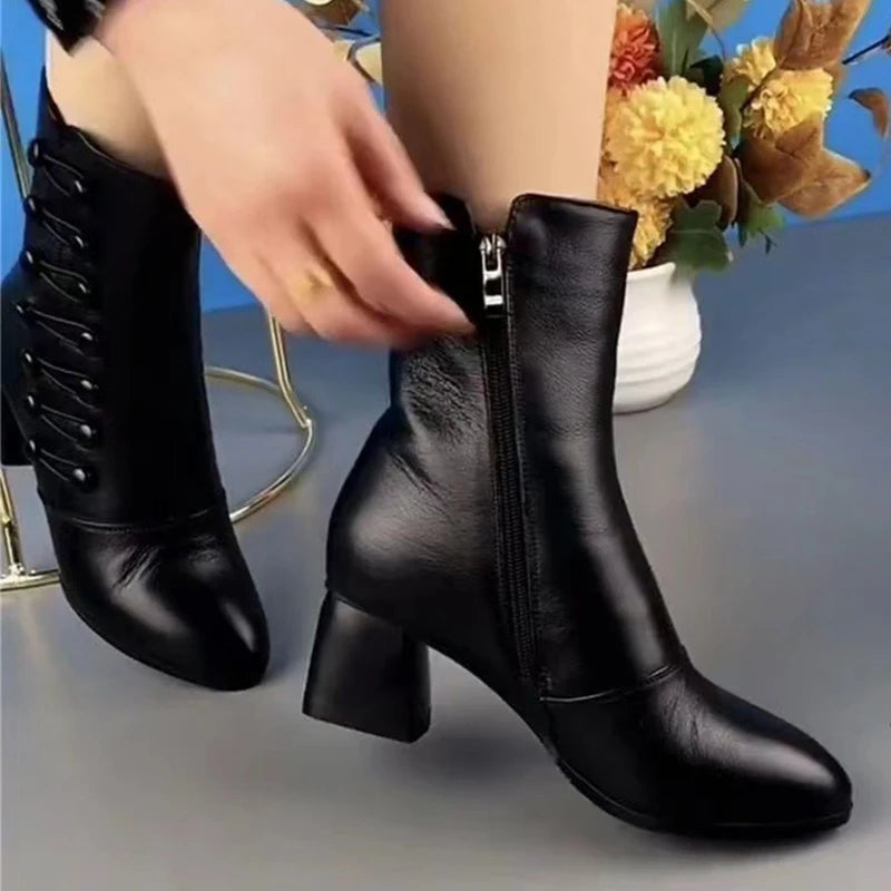 Snow Women's Boots Platform Shoes Woman Warm Fur Shoes Women 2025 Trend Long Boots Lightweight Winter Ladies Boots Botas Mujer