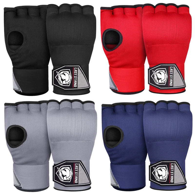 Gel Boxing Hand Wrap Gloves – Adjustable Half Finger MMA & Boxing Wrist Support Gloves with Long Strap Protective Training Gear