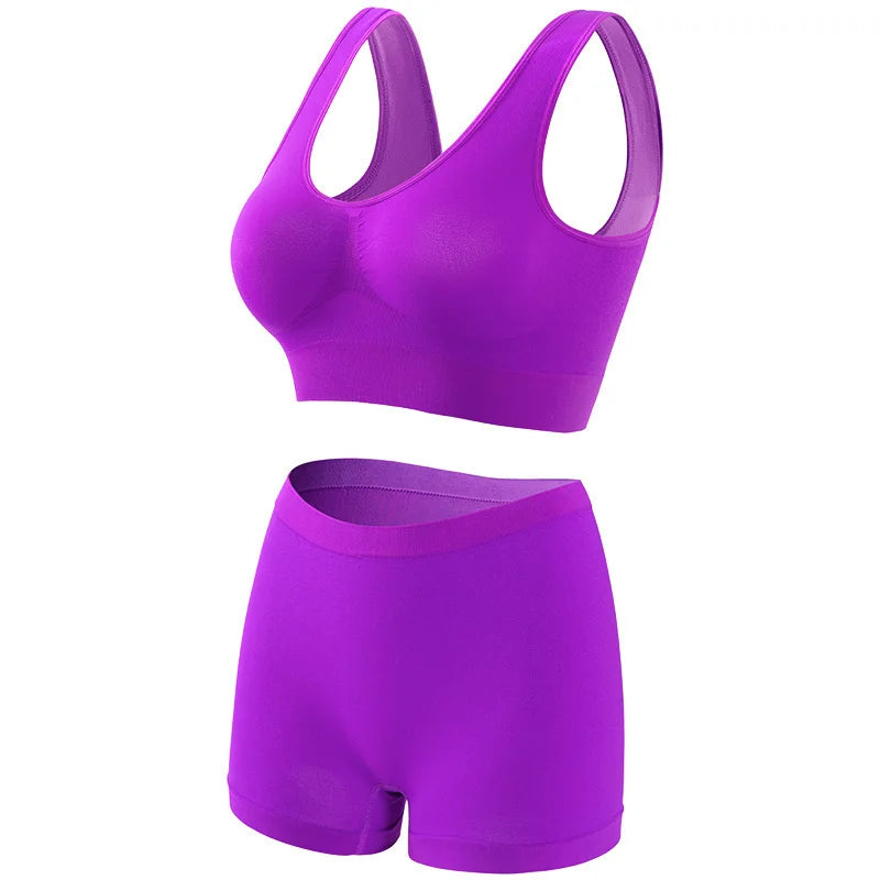 Underwear Women's Small Chest Gathered Without Steel Ring Sports Bra, Large Size Anti Glare Comfortable Beautiful Back Yoga Vest