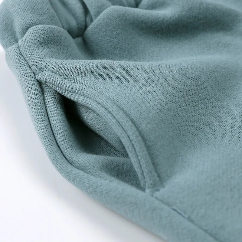 Baby Children's Fleece Lining Hoodies Set Spring Autumn Boys Sports Clothes 2PCS Girls Turtleneck Pullover Casual Suit 1-6Y Unisex