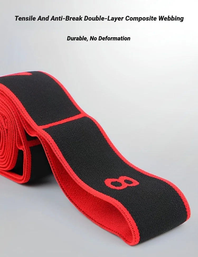 8 Section Style Dance Resistance Band Yoga Stretching Pilates Fitness Digital Elasticity Elastic Stretch Training Tension Belt
