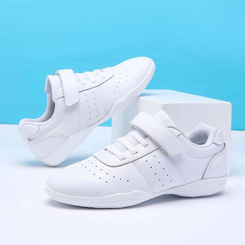 Youth Cheerleading Shoes Girls White Dance Shoes Women Sneakers Training Tennis Kids Competitive Aerobics Shoes