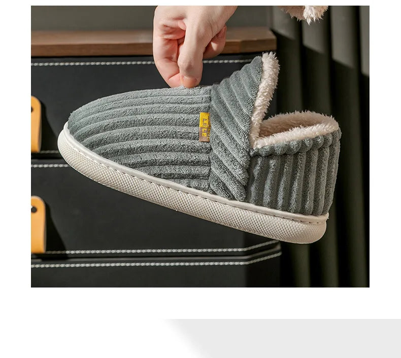 Unisex Warm Plush Fur Winter Slippers Indoor and Outdoor Fluffy Warm Fuzzy House Shoes With Fuzzy Soft Furry For Men & Women